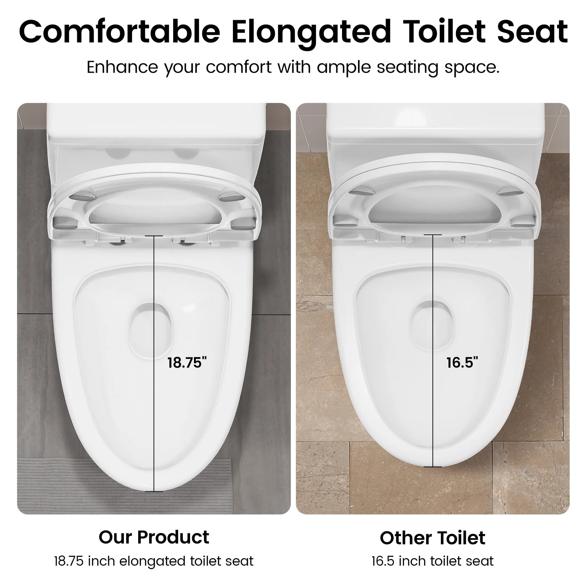 SOTOMO Elongated One Piece Toilet, Compact Design for Bathrooms, 1.1/1.6 GPF Dual Flush toilet, MAP 1000g, 12" Rough-In, Soft-Close & Quick Release Seat, 27.75"D x 15.4"W x 27.13"H