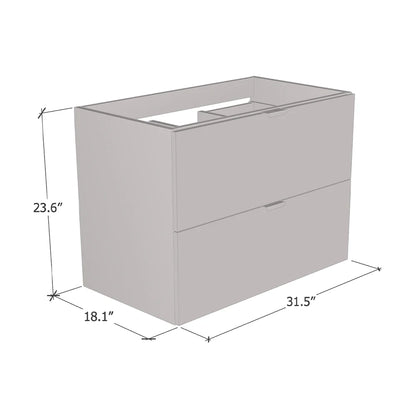 Ines 2S 80 Floating Bathroom Vanity (32" Width)