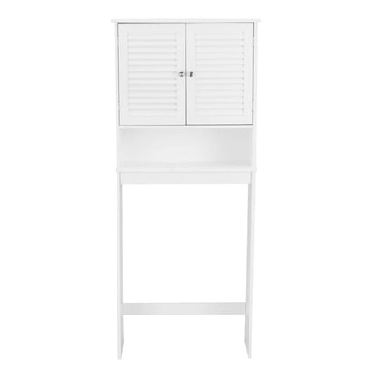 Gymax Bathroom Space Saver Over The Toilet Shelved Storage Cabinet Organizer White