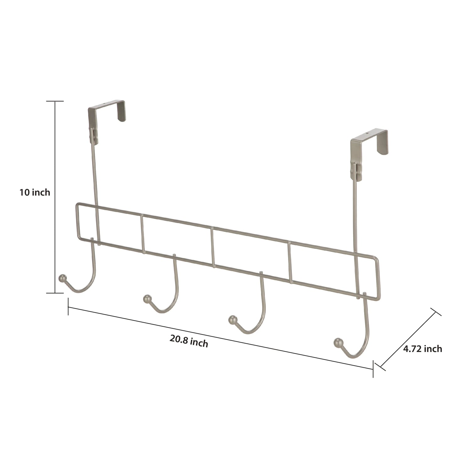 Mainstays 4 Piece Steel Satin Nickel Bath Shelves Set 15 lb Capacity per Shelf for Adult - Teen Ages
