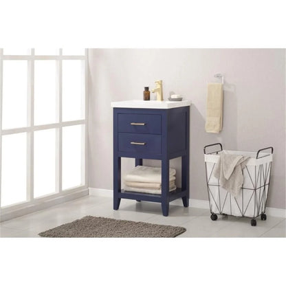 Design Element Cara 20" Single Sink Bathroom Vanity In White
