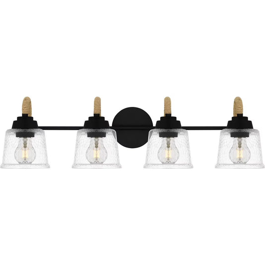 SEB8631MBK-Quoizel Lighting-Seabreeze - 4 Light Bath Vanity In Coastal Style-8.25 Inches Tall and 31 Inches Wide