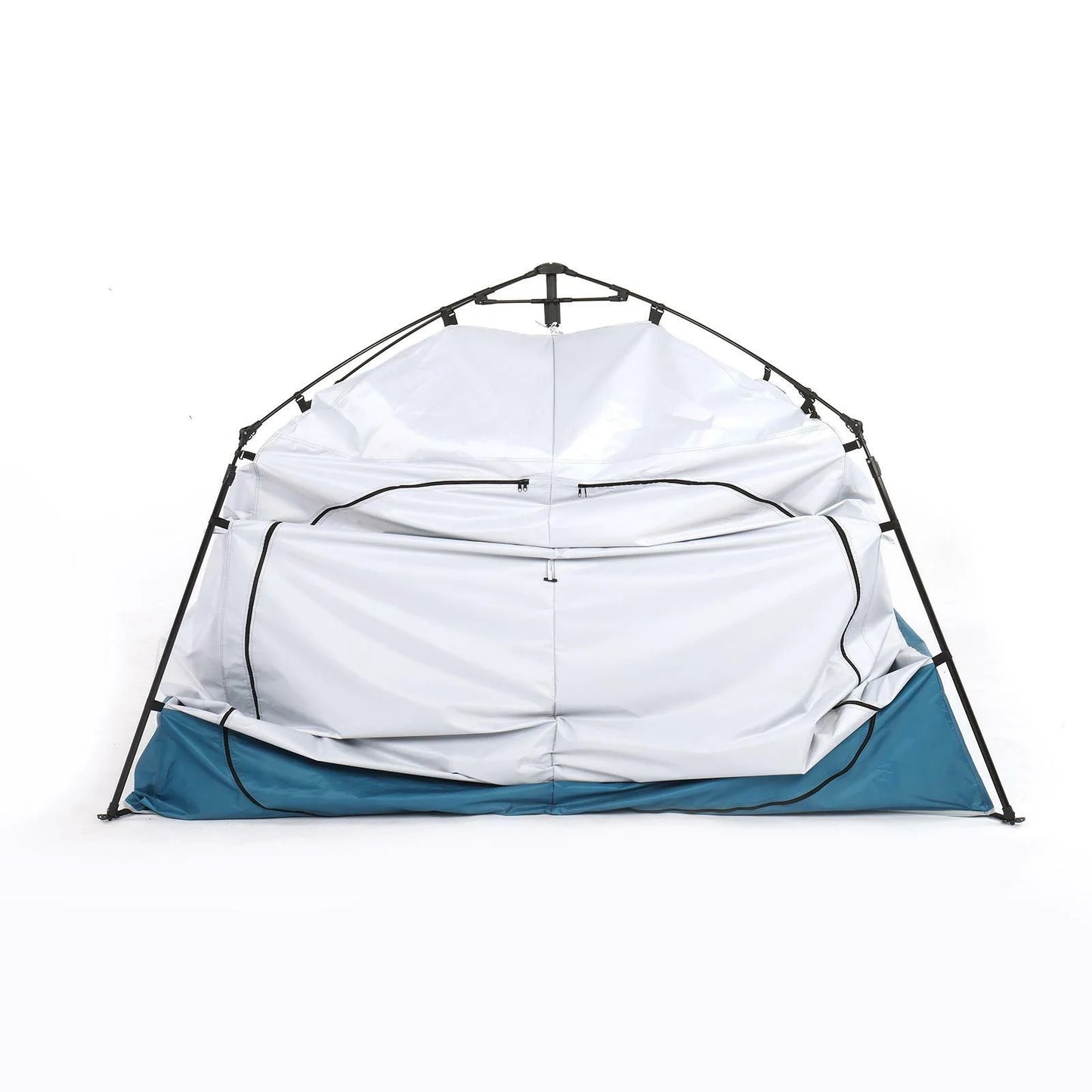 GFNXYI Portable Camping Shower Tent, Pop-Up Privacy Bathroom Changing Room, Outdoor Toilet Shelter with Carry Bag for Beach, Hiking, Travel, Blue
