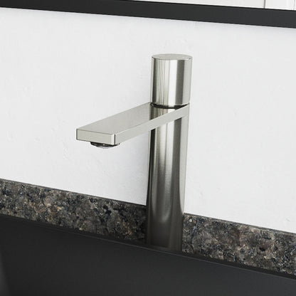 VIGO Gotham Single Handle Single-Hole Bathroom Vessel Faucet in Brushed Nickel