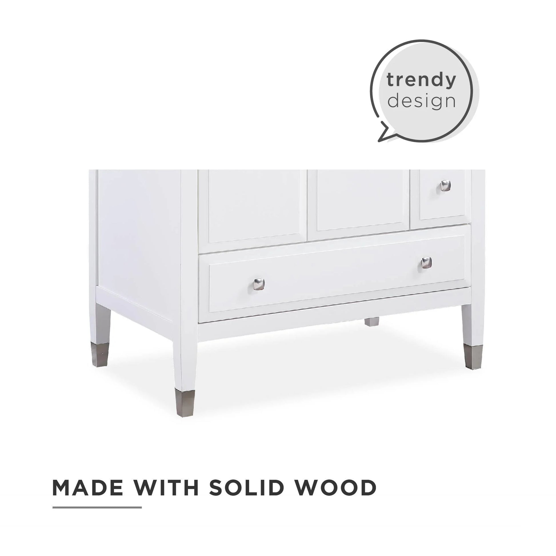 DHP Metcalfe 36 Inch Bathroom Vanity, White