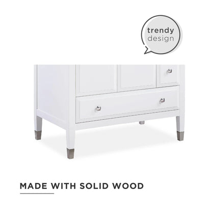 DHP Metcalfe 36 Inch Bathroom Vanity, White