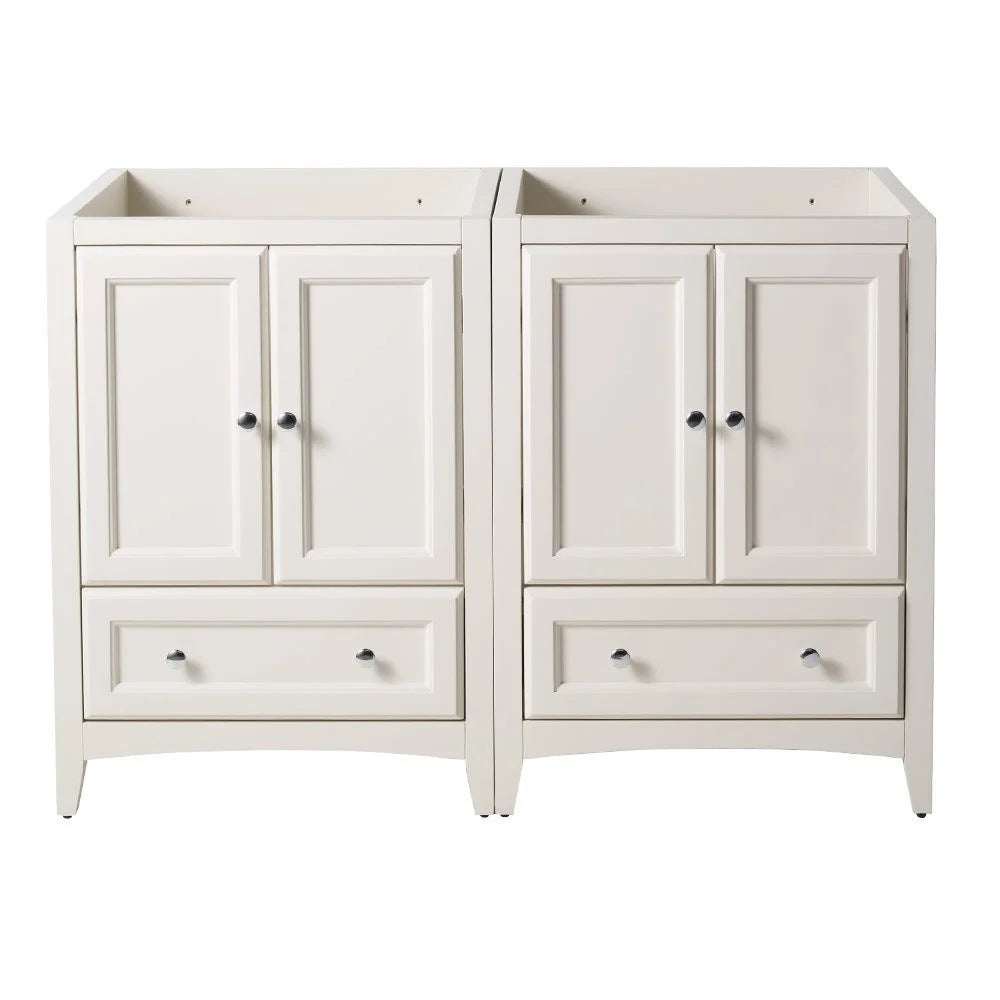 Fresca Oxford 48" Antique White Traditional Double Sink Bathroom Cabinets