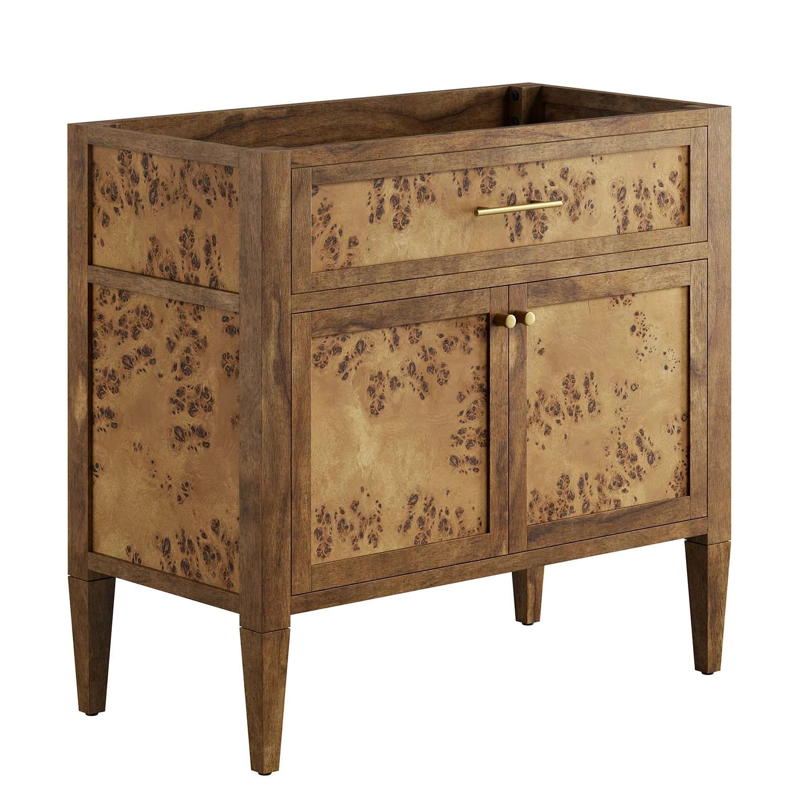 Modway Elysian 36" Wood Bathroom Vanity in White Brown
