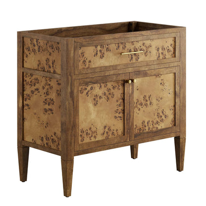 Modway Elysian 36" Wood Bathroom Vanity in White Brown