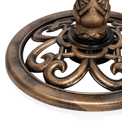 Alpine Corporation 3-Tiered Pedestal Outdoor Water Fountain and Bird Bath, Bronze