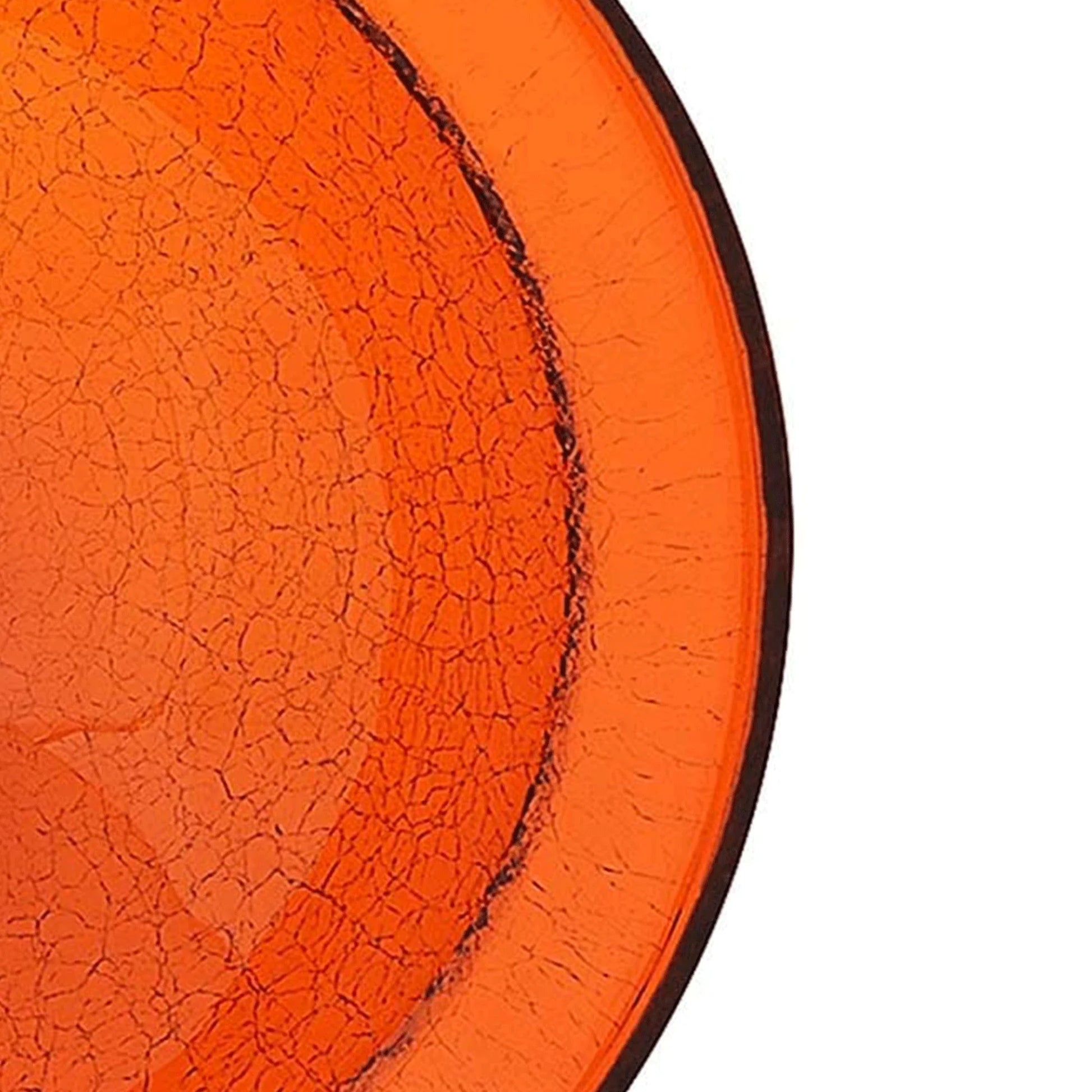 Achla Designs Hand Blown Crackle Glass Garden Birdbath w/ Tripod, Mandarin
