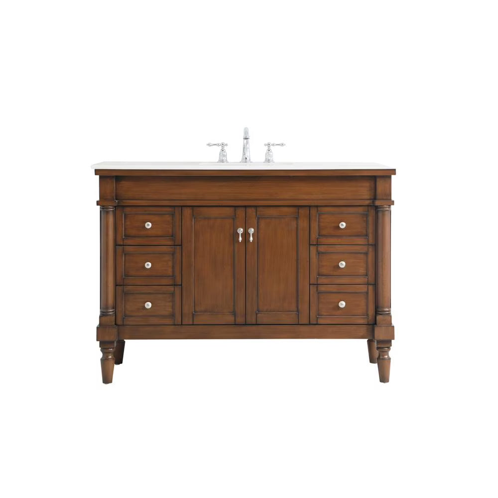 Elegant Kitchen and Bath 48 inch Single Bathroom vanity in Antique Beige