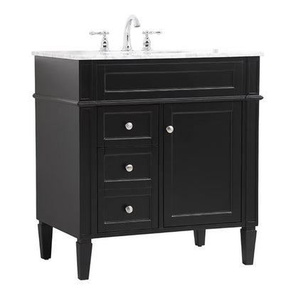 32 inch single bathroom vanity in blue