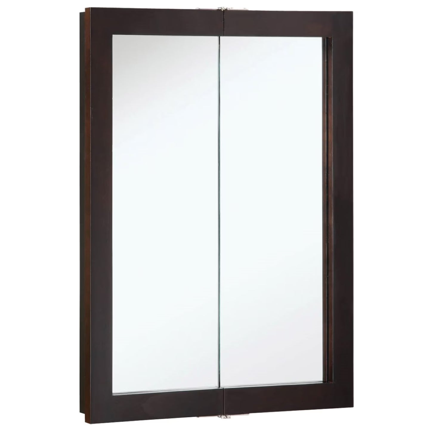 Design House Ventura 24" Wall Mounted Mirrored Bathroom Medicine Cabinet, Espresso