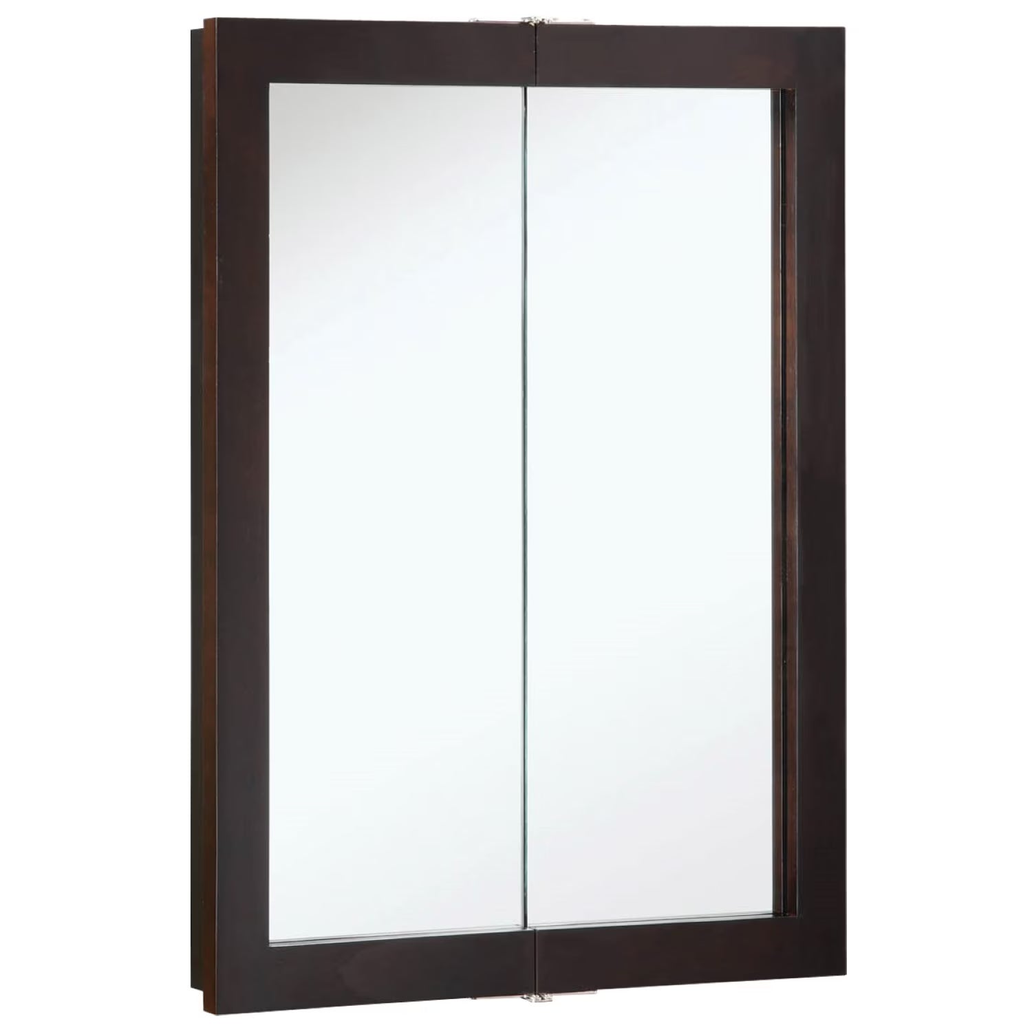 Design House Ventura 24" Wall Mounted Mirrored Bathroom Medicine Cabinet, Espresso
