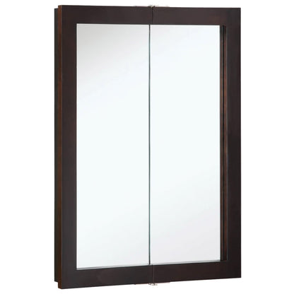 Design House Ventura 24" Wall Mounted Mirrored Bathroom Medicine Cabinet, Espresso