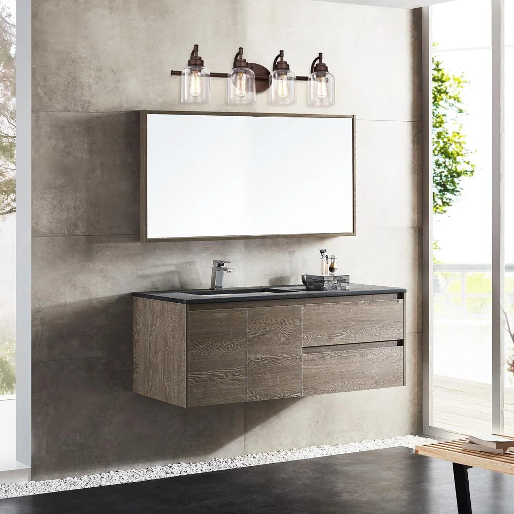 CHLOE Adair Transitional 4 Light Oil Rubbed Bronze Bath Vanity Fixture 30" Wide