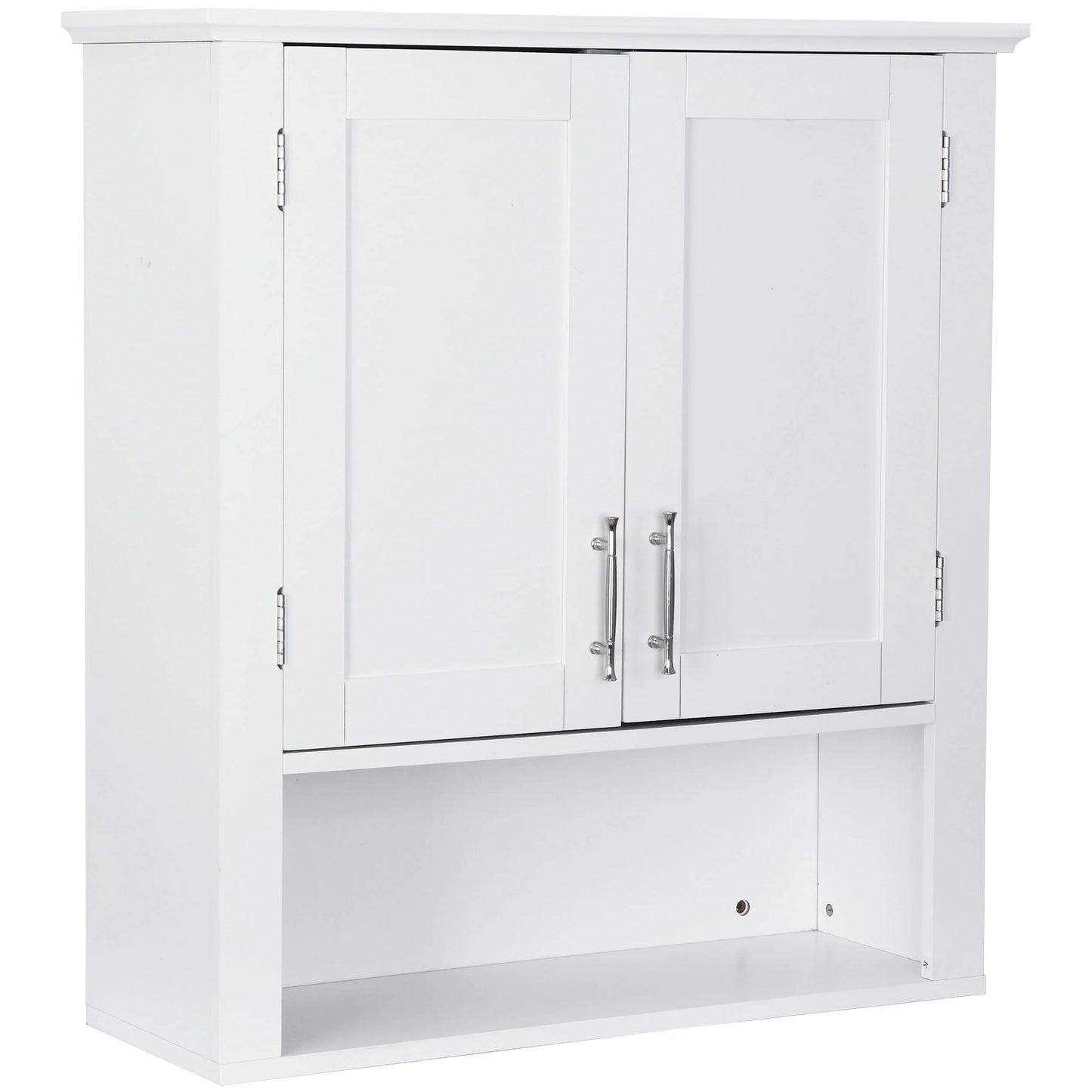 ZenSports 2-Door Bathroom Medicine Storage Wall Cabinet, Over-the-Toilet Adjustable Shelves 8" Width White
