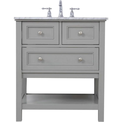 30 in. single bathroom vanity set in Grey