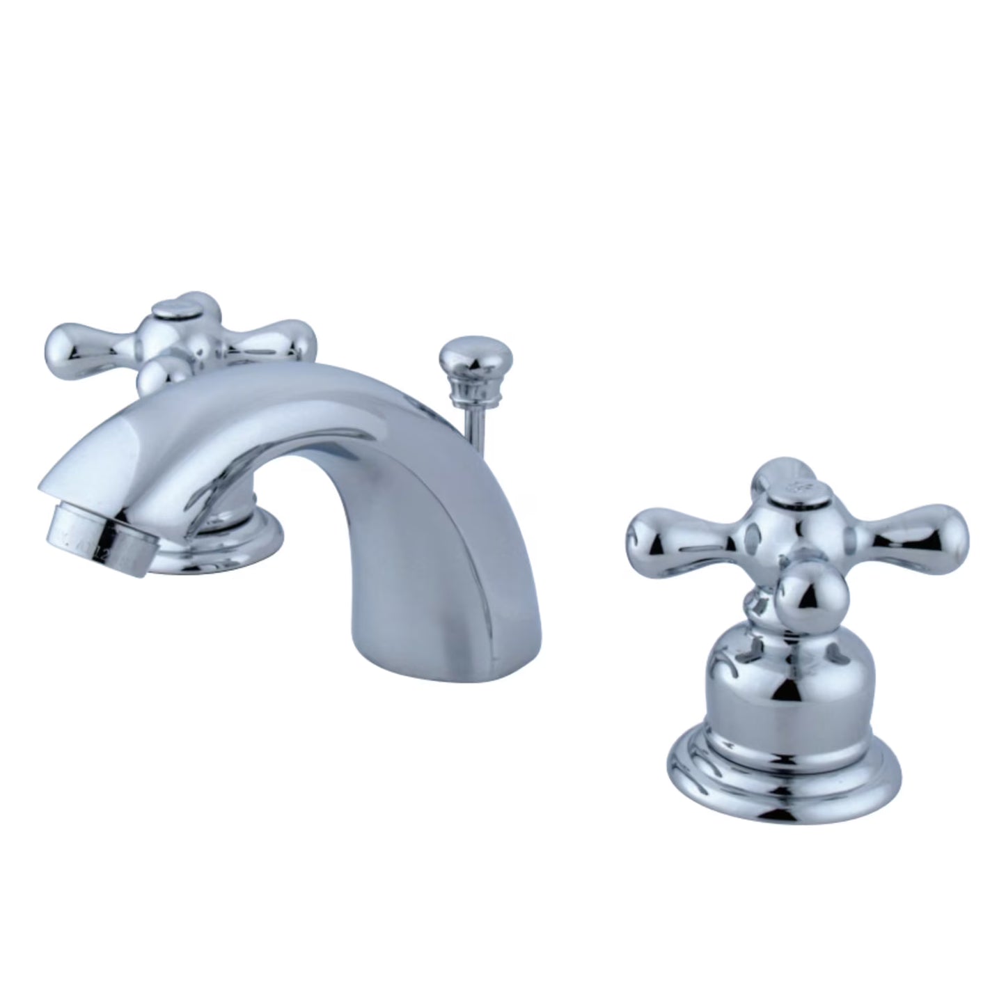 Kingston Brass KB944AX Victorian Mini-Widespread Bathroom Faucet, Polished Chrome/Polished Brass