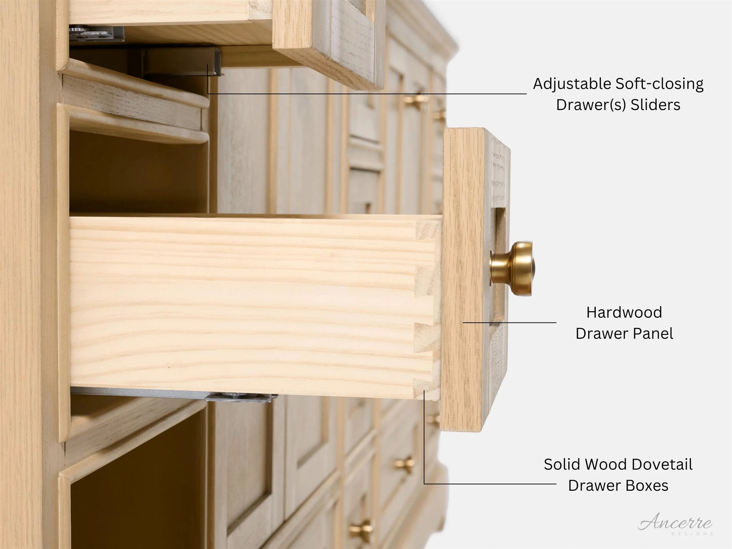 Audrey 48 in. Bath Vanity Set in Oak with White Quartz Top and Undermount Basin