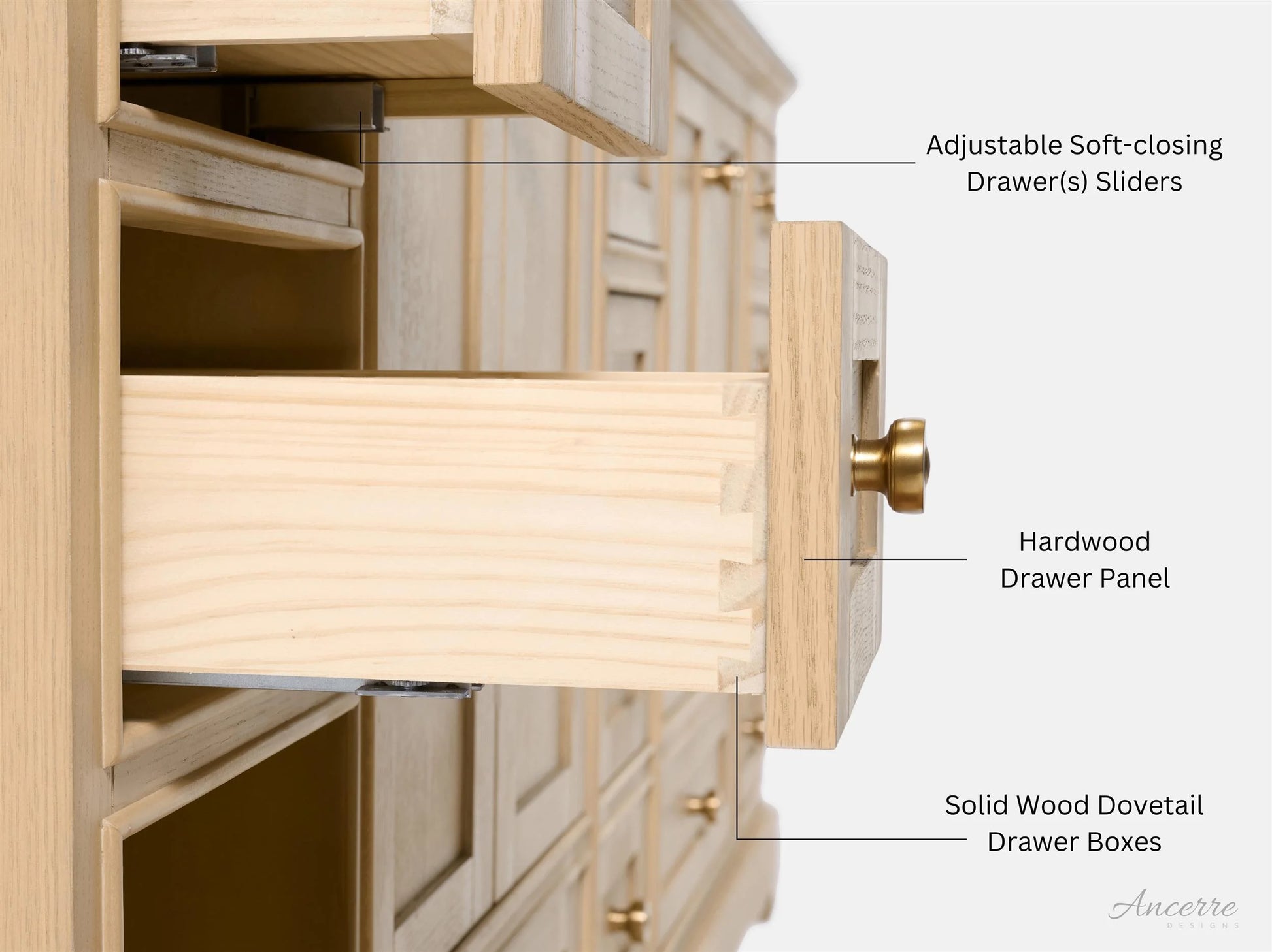 Audrey 48 in. Bath Vanity Set in Oak with White Quartz Top and Undermount Basin