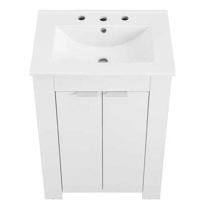 Modway Maybelle 24" Bathroom Vanity in White White