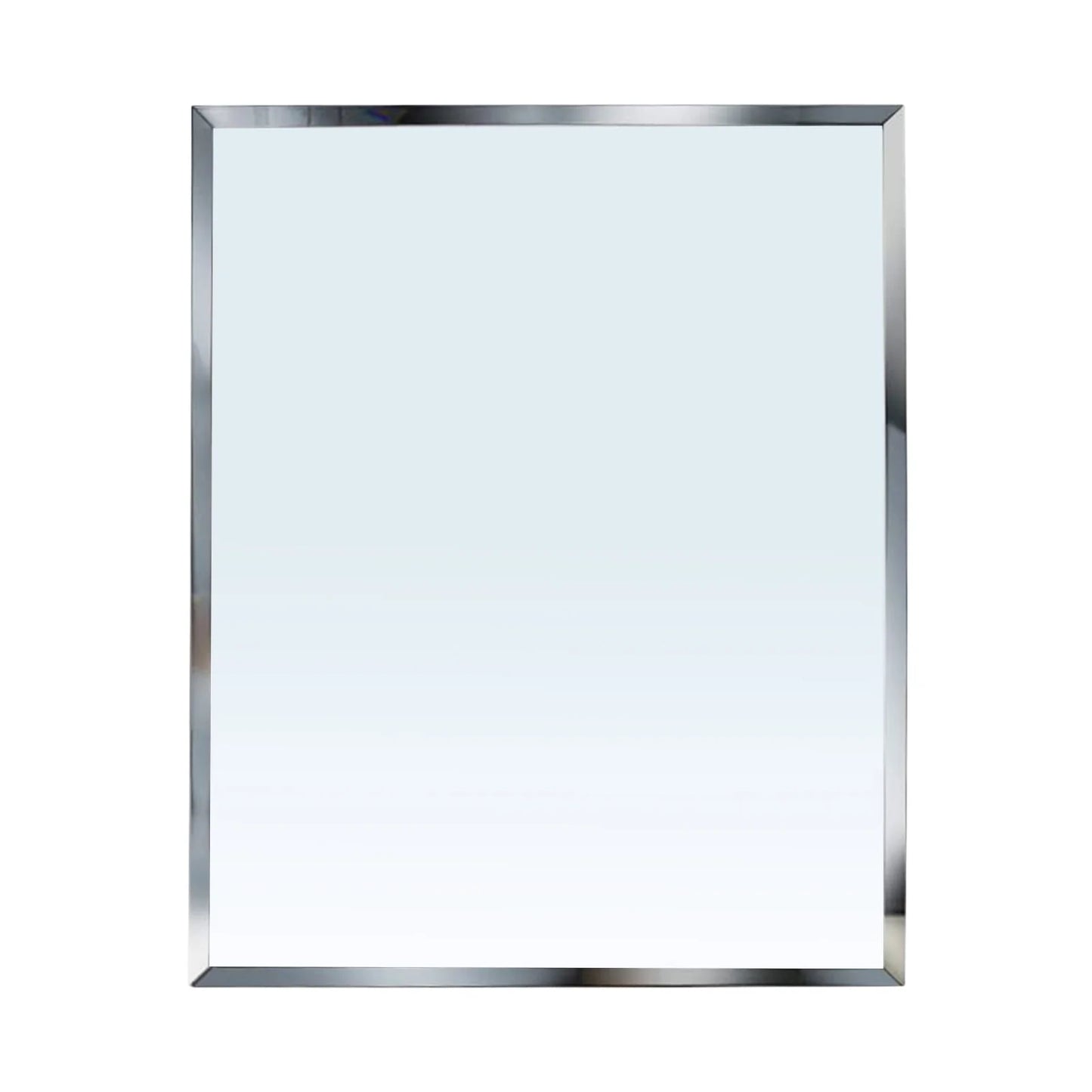 Frameless Desk Mirror, Rectangle Beveled Edge Makeup Mirror for Bathroom Bedroom Desk Stand Wall Hanging , 10.5x13 inch