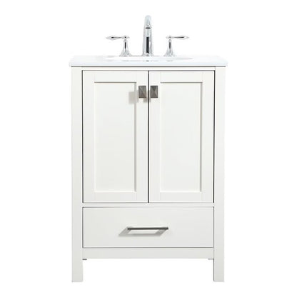 Elegant Kitchen and Bath 24 Inch Single Bathroom Vanity In White
