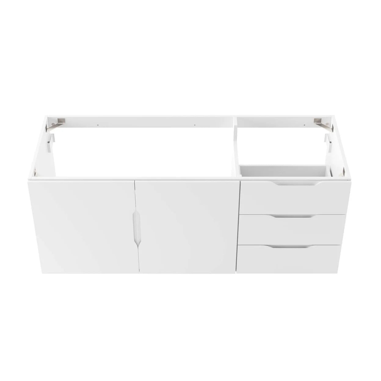 Vitality 48" Double or Single Sink Compatible (Not Included) Bathroom Vanity Cabinet in White