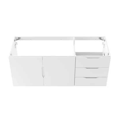 Vitality 48" Double or Single Sink Compatible (Not Included) Bathroom Vanity Cabinet in White