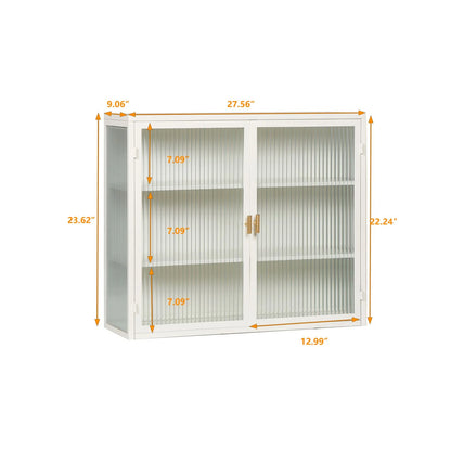 GymChoice Bathroom Wall Cabinet, White, 9.06''