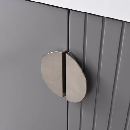 Blossom Kitchen and Bath Freestanding Bathroom Vanity with Sink, Wood Bathroom Vanity Cabinet with Acrylic Sink 24" - Pashm Grey