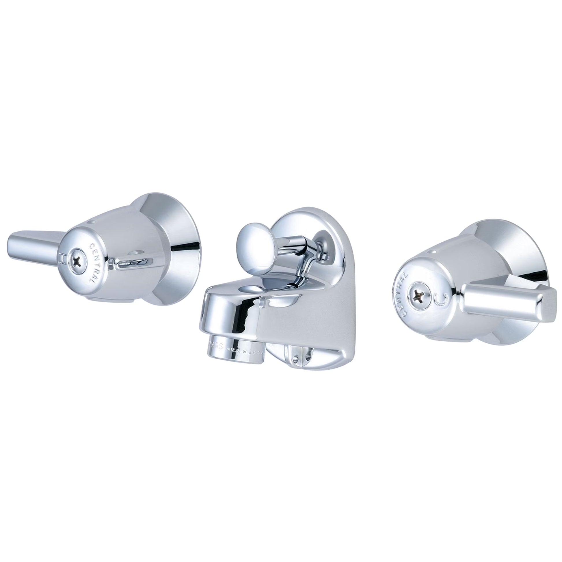 Central Brass 1177-DA Two Handle Shelf Back Bathroom Faucet in Chrome