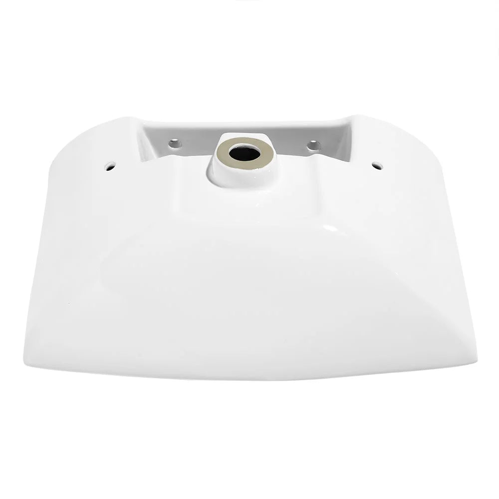 Sublime Pedestal Bathroom Sink Square Single Faucet Hole