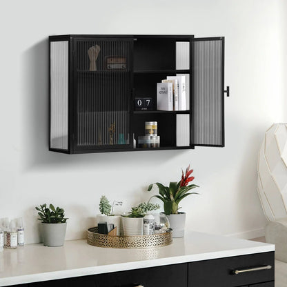 GymChoice Bathroom Wall Cabinet, White, 9.06''