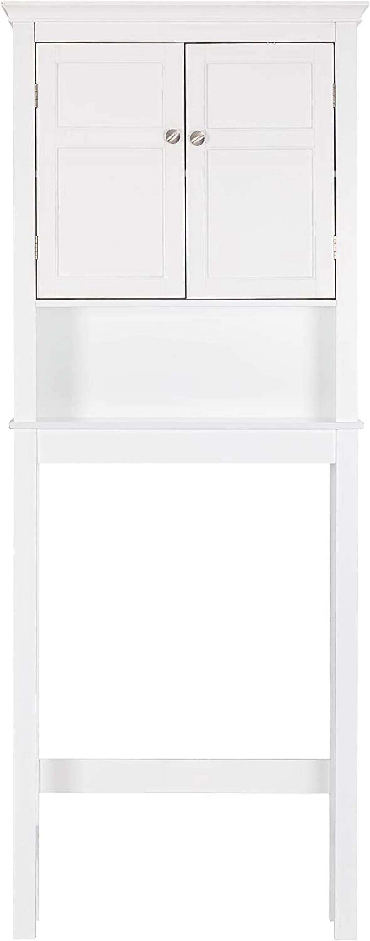 UTEX Bathroom Storage Over The Toilet, Bathroom Cabinet Organizer with Adjustable Shelves, Bathroom Space Saver for Bathroom, White