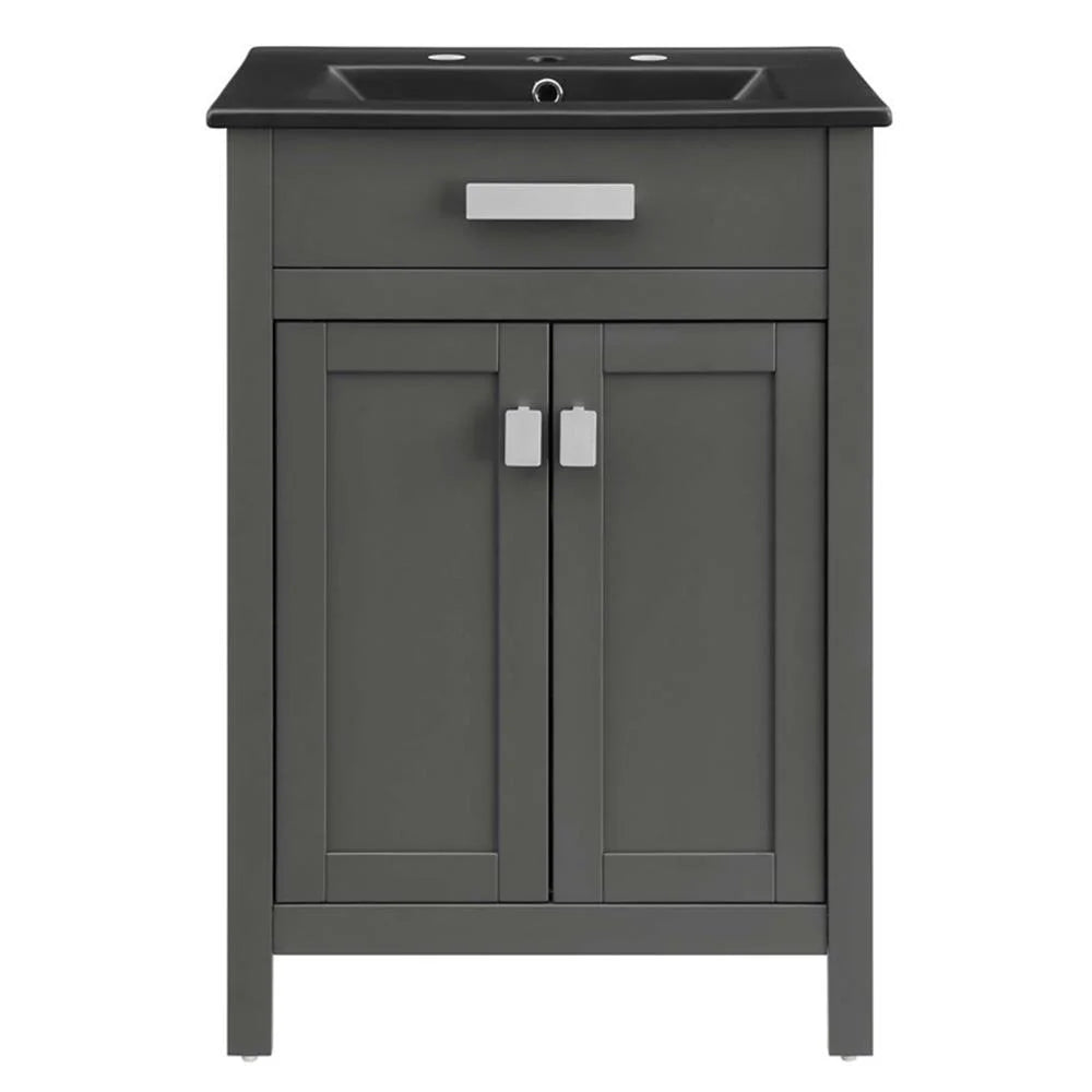 Modway Laguna 24" Bathroom Vanity in Gray Black