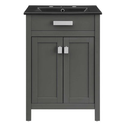 Modway Laguna 24" Bathroom Vanity in Gray Black