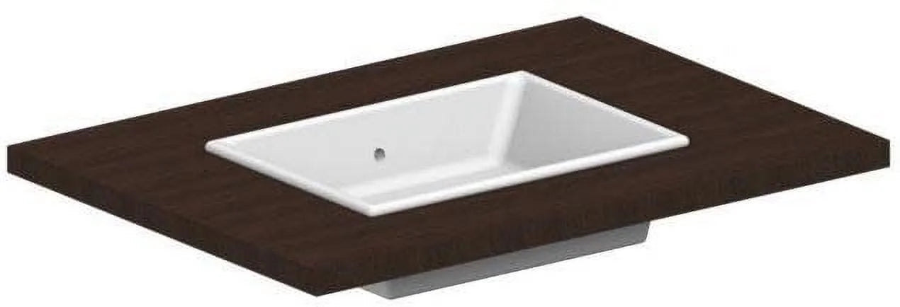 Nameeks 8032-No Hole Scarabeo Gaia 22" Ceramic Drop In Bathroom Sink - White