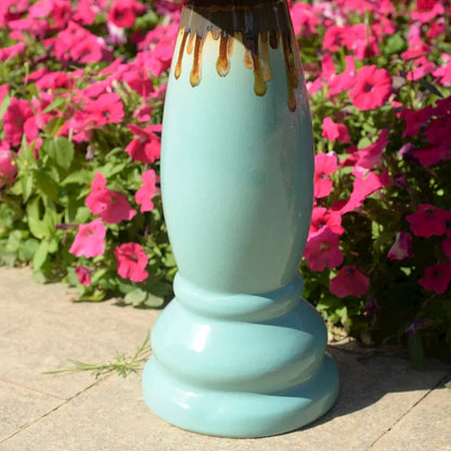 Hi-Line Gift Ltd. Ceramic Birdbath - Tranquil Blue Oasis