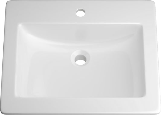 Proflo Pf21181 Hoffman 21-1/4" Rectangular Vitreous China Drop In Bathroom Sink - White