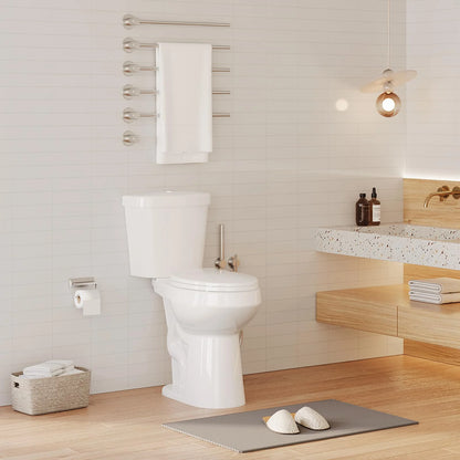 Huisuilinss Two-Piece Toilet,19"/21" Toilet,Elongated Toilet Round Toilet With Top Dual Flush/Side Flush,Soft Close Seat For Bathrooms