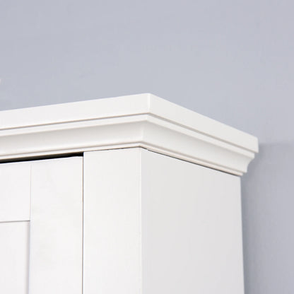 UBesGoo Bathroom Cabinet, Bathroom Space Saver, Over The Toilet Storage with 2-Door Adjustable Shelves, White