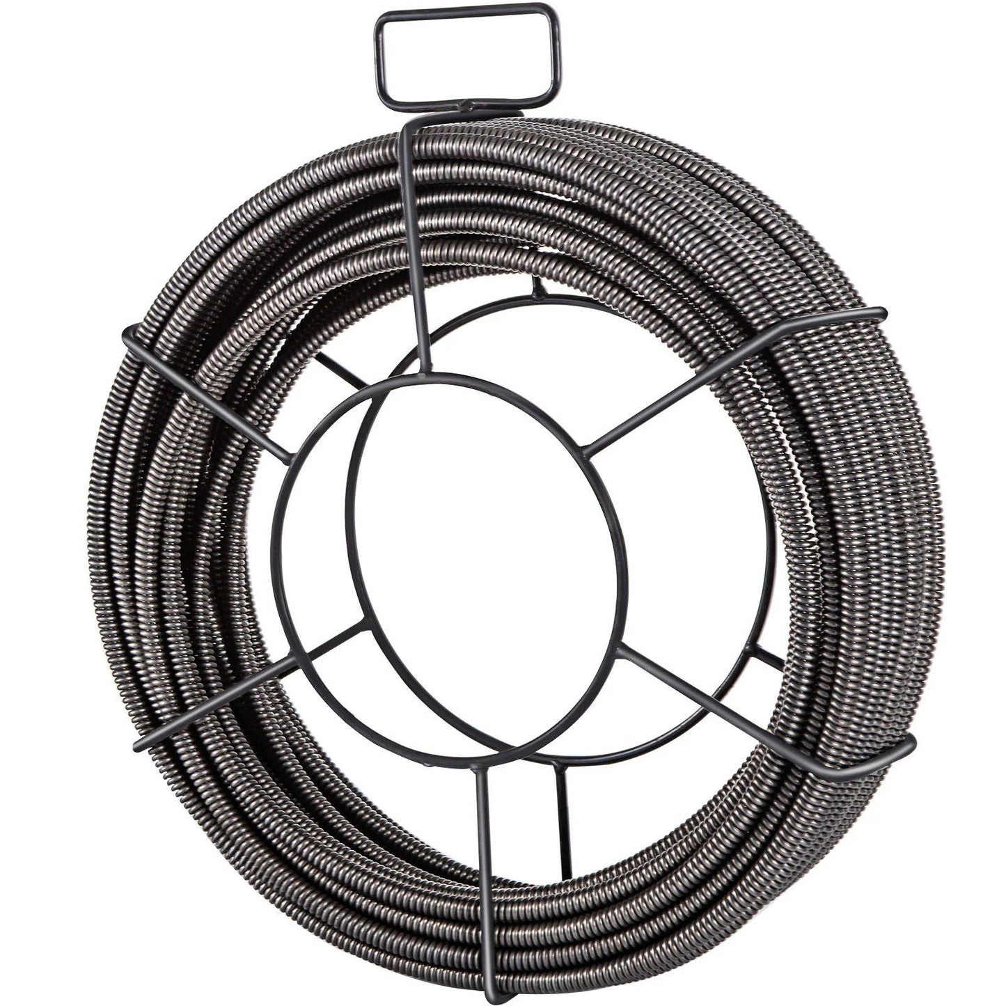 1/2 x 100ft Solid Drain Spiral Cable - Heavy Duty Serpentine Pipe for Kitchen/Bathroom Sink Clogged, Sewer Cleaning Tool