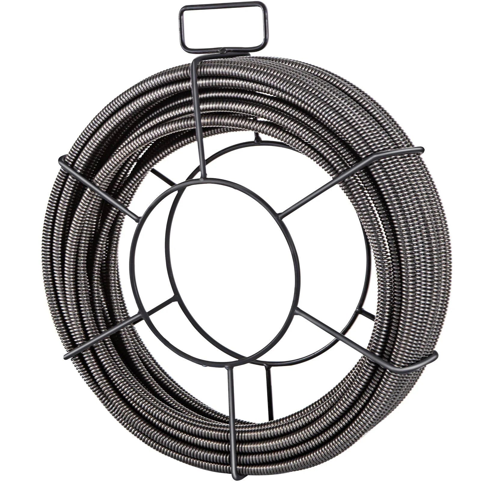 1/2 x 100ft Solid Drain Spiral Cable - Heavy Duty Serpentine Pipe for Kitchen/Bathroom Sink Clogged, Sewer Cleaning Tool