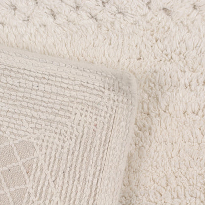 Home Weavers Inc Classy Bathmat Collection 100% Cotton Non-Slip Bathroom Rug Set, Machine Washable Bath Rug, 5 Piece Bath Mat Set with Contour Ivory