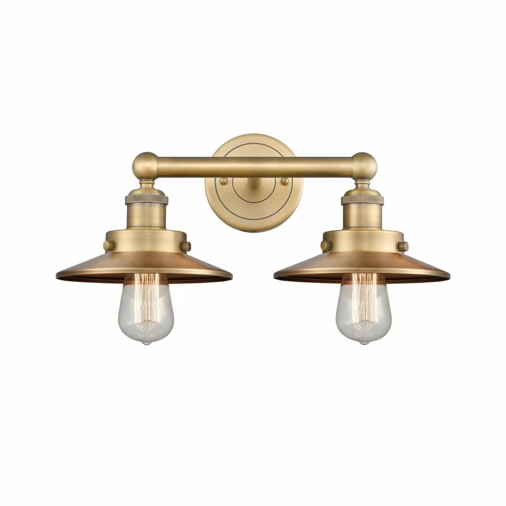 Innovations Lighting Railroad - 2 Light 17" Bath Vanity Light Antique Brass