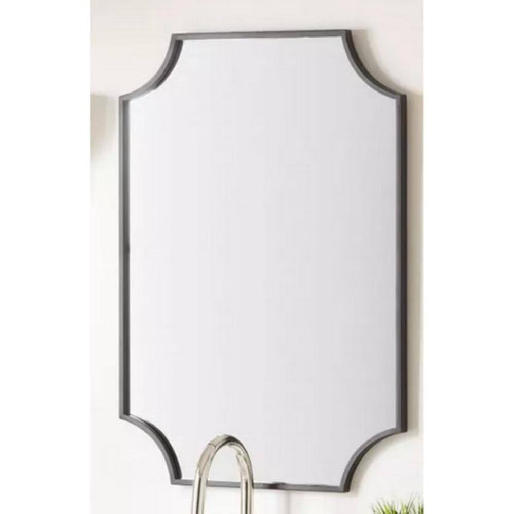 34" x 24.25" x 1" Wall Bathroom Vanity Mirror -IRON, MIRROR & ACRYLIC BACK- Gold Leaf -GL