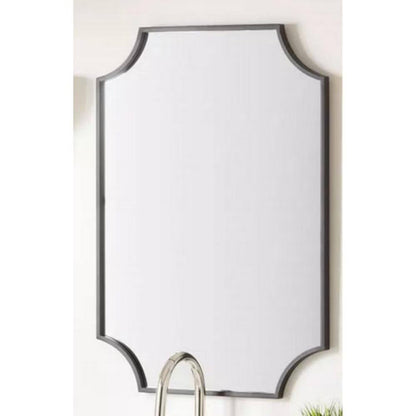 34" x 24.25" x 1" Wall Bathroom Vanity Mirror -IRON, MIRROR & ACRYLIC BACK- Gold Leaf -GL